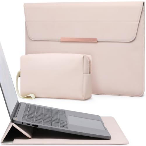 HYZUO 15-16 Zoll Laptop-Hülle mit Ständer für MacBook, Aprikose | für MacBook Pro 16 M5/M4/M3/M2/M1 Pro/Max A3428 A3429 2026-2019, MacBook Pro 15 2015-2012, Samsung Galaxy Book Flex/Pro 15