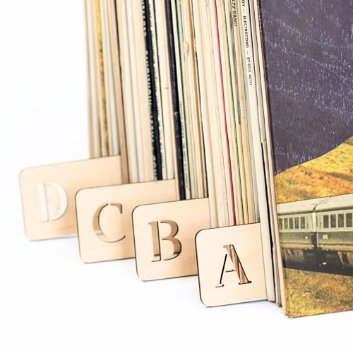 Alphabetische Vinyl Schallplatten Trenner Separatoren Sammlung Aufbewahrung Organizer Markierungsreiter Zubehör Valentinstag Geschenk für Männer Ehemann Freund Vinyl Liebhaber (SET aus 26)
