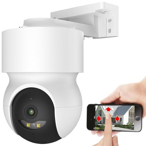 7links Outdoor WLAN Kamera: 2K-Pan-Tilt-Outdoorkamera, Farb-Nachtsicht, 360°, Sirene, App, IP65 (WLAN Überwachungskamera, Überwachungskamera Alexa, Funk Bewegungsmelder)