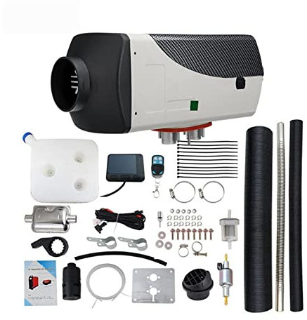 SweAtz Chauffage de stationnement Diesel Chauffage Autonome de Voiture 12 V 24 V 5 KW 8 KW Chauffage de stationnement de Voiture Chauffage d'air avec Moniteur LCD pour Camion RV (Couleur : Onecolor