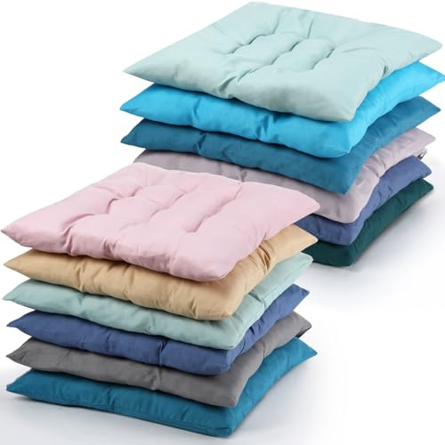 Buryeah 12 Pcs Square Floor Cushions for Classroom 15.7 Floor Pillow for Kids Colorful Meditation Cushion Flexible Seating Floor Cushions Sitting Pillows for Adults Home Chair Yoga Living Room