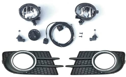 HZ-DESIGN 1 Satz Nebelscheinwerfer Highline zum Nachrüsten NSW Set Kit Komplettset kompatibel mit Tiguan 5N 06/2011-12/2015