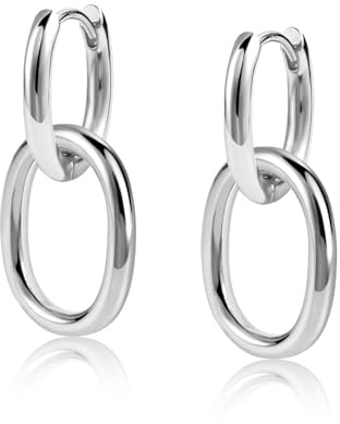 Ohrringe Hängend Damen Gold Silber 925 Tropfen Herz Barren Runde Anhänger | ALEXCRAFT Ohrringe Hängend Damen Gold Silber 925 Geometrisch Eckig Runde Doppel Zirkon Creolen Anhänger Hypoallergen Schmuck