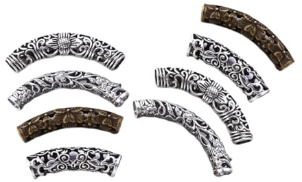 MUSISALY 8 Vintage Haarmanschetten aus Legierung zum Flechten und Haarschmuck für Damen und Herren für Party und Festival