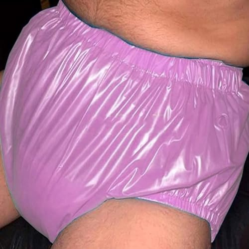 TOVCHEI Erwachsene Ziehen Plastikhose wasserdichte Windel Wiederverwendbare Inkontinenzhose Anti-Seitenleckage Physiologische Windelabdeckungen,Rosa,M