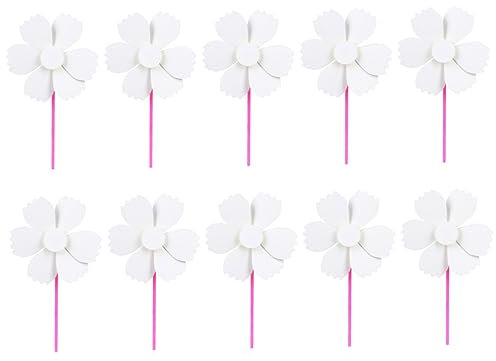 ERINGOGO 10pièces Moulin à Vent Vierge à Peindre Lot de Papier pour Bricolage Jouets Éducatifs Créatifs pour Garçon Fille De Décoration Décorative