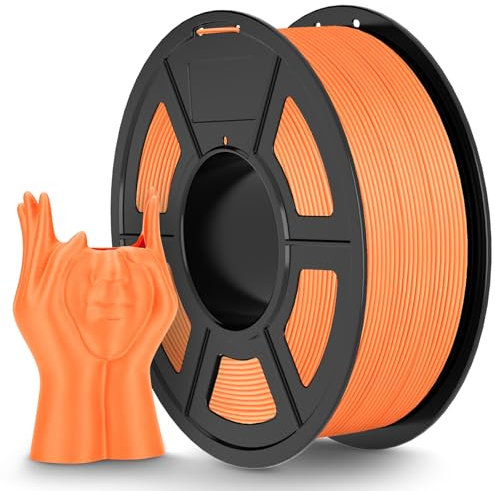 TECBEARS Matte PLA Filament Orange 1KG, High Speed PLA 3D Drucker Filament mit Matter Oberfläche für 0-600 mm/s Hochgeschwindigkeitsdruck, Maßgenauigkeit +/- 0.02mm, 1kg Kartonspule (2.2lbs)