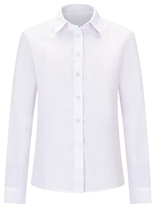 MISEMIYA - Camisa Camarera Mujer con Mangas LARGAS - Uniforme HOSTELERIA Mujer - 8726 - M, Blanco