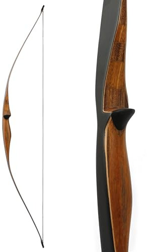 52 54 Bogenschießen Traditioneller Langbogen Handgemachter Recurve Bogen Longbow Sportbogen 10-30lbs Holzbogen Jagdbogen für Anfänger Erwachsene (54 Zoll, 30lbs)