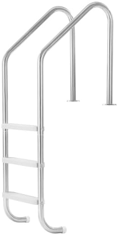 VEVOR Swimming Pool Ladder, 3-Step Double Handrails Stairs with Non-Slip Heavy Duty Steps, Stainless Steel Load Capacity 265 lbs, for 48-54 in Inground Pools of Any Decking Surface Indoor & Outdoor
