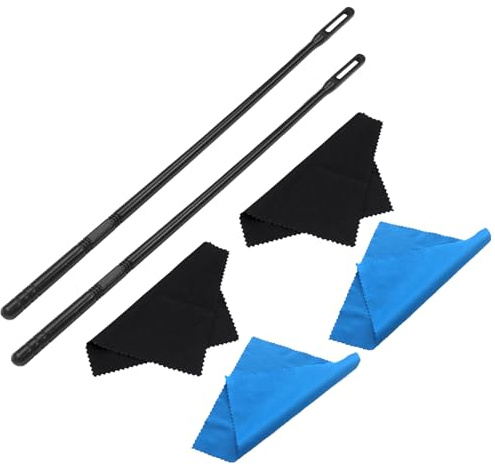 XANHOY Flöten-Kits, Flötenstab mit Stoff, Flötentupfer, Flöte, Poliertuch, Flötenstab, Flötenreiniger
