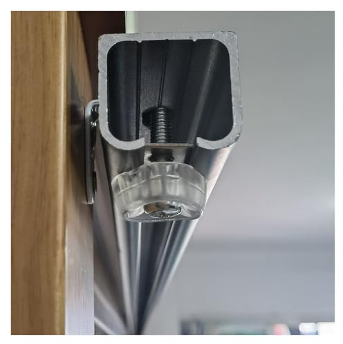 Robustes Schiebetür-Set, 1,8 m, Schienensystem für 2 Türen, Decken- und Wandmontage, Taschentür-Hardware-Set mit Rädern, ideal für Schränke und Raumteiler