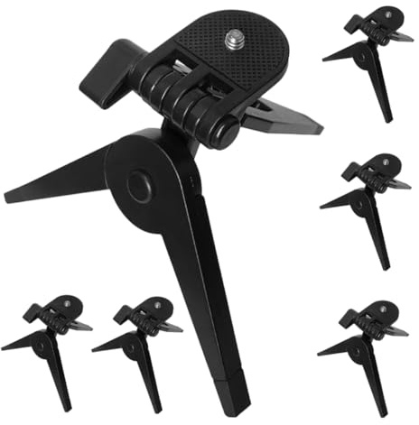 Tripode da Tavolo per Fotocamera, 6 Pezzi, ABS Nero Portatile | Design Stabile, Uso con Dispositivi Digitali, Formato Leggero, per Viaggio e Riprese All'aperto