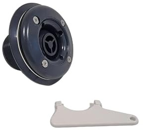 Generico Bocchetta a Parete Pool's con Sfera orientabile per Cemento e PVC - Colore Grigio Grafite