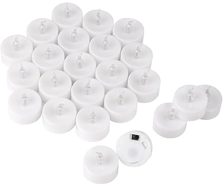 SHINEOFI Bougies Chauffe-Plat LED Blanche Chaud Décoratives sans Flamme Ampoules à Bougie Fausses Bougies Alimentées par Piles Lot