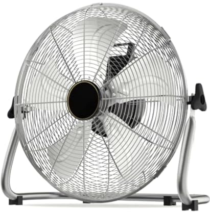 Heavy Duty Industrial Floor Fan, High Velocity Fan, Metal Fan with 130° Tilt, Commercial Pedestal Fans for Garage, Warehouse, Patio, Factory(Silver,50cm/20in)