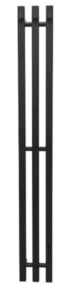 WRJAHCG Radiatore Scalda Salviette Elettrico Verticale,Termoarredo Elettrico Nero Parete,Scaldasalviette Elettrico Bagno Acciaio Inossidabile,Asciugabiancheria da Parete Stendino Elettrico,120 * 15Cm