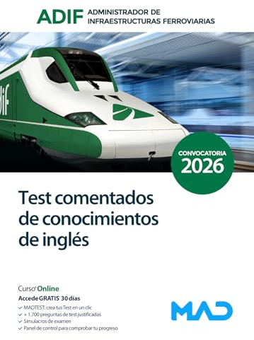 Test comentados de conocimientos de inglés. Administrador de Infraestructuras Ferroviarias (ADIF)