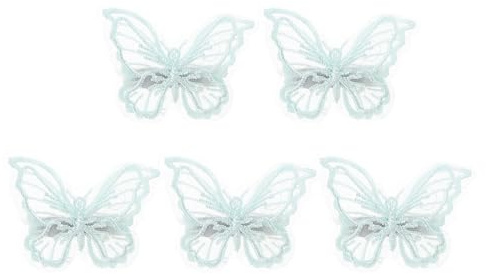 TOGEVAL Lot de 5 Pinces à Cheveux en Maille et Dentelle Brodée Double Couche, Barrette 3D Couleur Vert Clair, Accessoires Coiffure Mariage et Fêtes, Ornements Cheveux Délicats