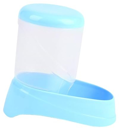 Generic Comedero Automático para Hámsteres, Recipiente Transparente para Comida, Estación de Alimentación para Animales como Erizos, Jerbos Y Chinchillas, Azul