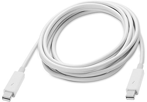 Cablecc Thunderbolt zu Thunderbolt Video-/Datenkabel (Stecker zu Stecker), für MacBook 2013, 2014, 2015, 3m