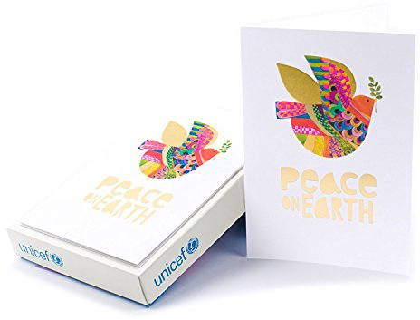 Hallmark UNICEF Boxed Christmas Cards, Peace On Earth Dove (12 Cards and 13 Envelopes) (1XPX2022)
