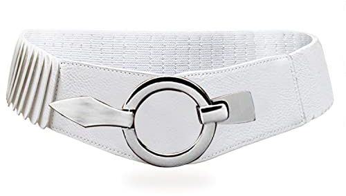 Glamexx24 Elastischer Damen Taillengürtel gürtel 6cm breiter Hüftgürtel mit silberner Ring