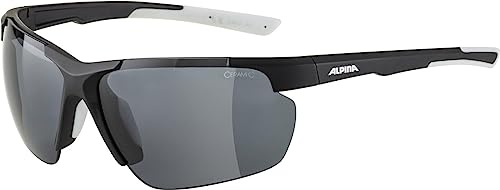 ALPINA Unisex - Vuxna, DEFEY HR Sportglasögon, black-white matt/black, One Size