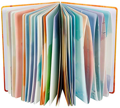 siixu Bunte Seiten Tagebuch, Bunt Spirale Notizbuch, Vier Jahreszeiten Thema Tagebücher, 100 gsm Papier, 128 Seiten (Herbst)