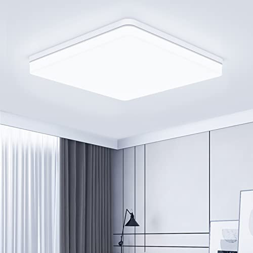 Philonext Deckenleuchte Flach Led Deckenlampe 48W, 6500K 5000LM Deckenbeleuchtung Panel, Kaltweiß Led Lampen, Deckenlampe für Wohnzimmer Schlafzimmer Küche Balkon Büro Flur