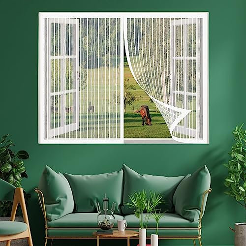 Moustiquaire pour fenêtre 275 x 245 cm Maintient l'air frais à l'intérieur pour fenêtre de toit, Blanc