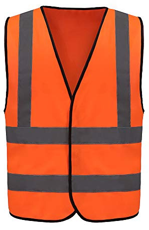 Orange Waistcoat high vis Reflective Vest High Visibility hi viz vis Executive Waistcoat