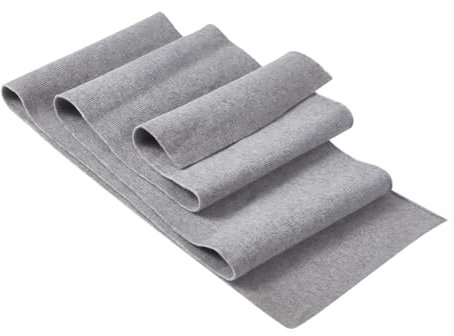 BENECREAT Tejido acanalado, 100 x 15 cm, tejido de punto acanalado fino, color gris, material de punto elástico para cintura, banda para cuello, puños, extensión de chaqueta, accesorios de ropa