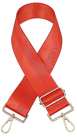 Schultergurt Tragegurt Taschengurt for Damen, Schulter-Umhängetaschengürtel, bunt, 5 cm breit, verstellbarer Riemen, abnehmbares Teil, Zubehör Umhängegurt Taschengurt ( Color : Orange color , Size : S