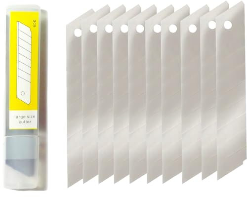 Super Mundo - 120 Cuchillas cutter 9 mm, Hojas para cuter profesional 0,5 mm de Grosor para Cuchillos, Retractables, Cutters