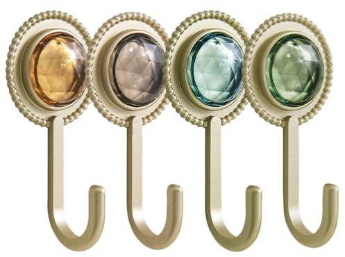 4Er Set Selbstklebende Wandhaken Retro Design Ohne Bohren Starke Haftkraft Für Schlüssel Handtücher Und Regenschirme Platzsparende Dekoration Für Küche Bad Und Flur
