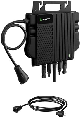 Powerness® Growatt NEO Mikro-Wechselrichter 800W, Intelligenter WLAN-Solarwechselrichter für Balkonkraftwerke, für 2 Solarpanels, IP67 wasserdicht, MPPT-Technologie, App-gesteuert (0% MwSt)