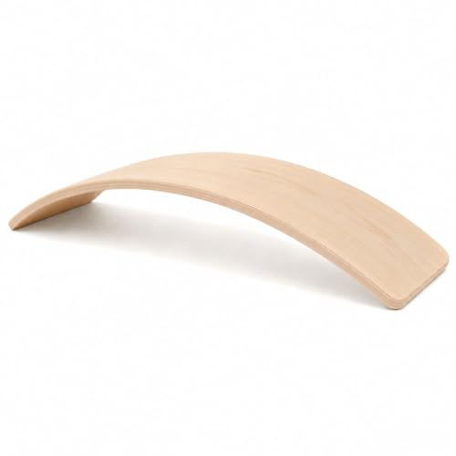 HIUOUIH Balance Board Bambini Balance Board Oscillante in Legno Tavola di Equilibrio per Allenamento Motorie, con Capacità di Carico Fino a 200 kg, Colore del Legno