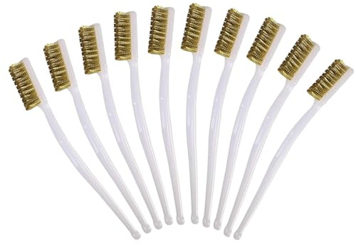 10 Stück Messingbürste, Messing Bürste, Messingbürste klein, Grillbürste Messing, Messingbürste Grill, Für 3d-Drucker, Rahmen, Türen Und Fenster Reiniger, Schmutz Schweißen Schlacken Rost