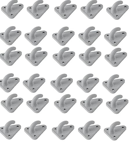 Set da 10-30 ganci a tre fori in plastica per reti di fissaggio, ganci di tensionamento, occhielli di ancoraggio, 45x39mm, ideale per reti per rimorchio, teloni, fissaggio del carico sulla sponda