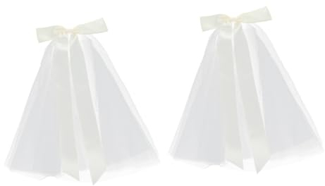 GALPADA 2stücke Kurzer Hochzeits Schleier Mit Zartem Schleifen-design Elegantes Haaraccessoire Für Braut Für Hochzeitsfeiern Und Junggesellinnenabschiede