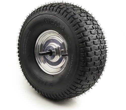 L-faster 15X6.00-6 Zoll Rasen Tubeless Vakuumreifen 500W Nabe Motor Rad für Rasenmäher Schneepflug Flughafen Boden Auto (dual axle 36V500W)