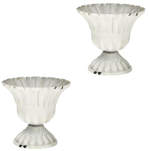 Cabilock 2pcs Iron Material Artistic Decorative Vase for Living Flower Arrangement