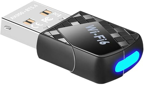 Adattatore USB WiFi Bluetooth, velocità wireless fino a 600 Mbps (5G) 286 Mbps (2,4 GHz), ricevitore esterno di rete, 5G/2.4 G Dual Band ad alta velocità, mini chiavetta WiFi per PC/desktop laptop