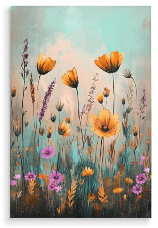 artboxONE Holzbild 45x30 cm Natur Blumen Lavendel C (matart) von Künstler Mateo