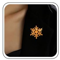 Yheakne Vintage Kristall Schneeflocke Brosche Pin Weihnachten Cz Brosche Anstecknadel Gold Strass Winter Schneeflocke Brosche Pin Abzeichen Broschen Pin Kleid Zubehör Schmuck Für Frauen