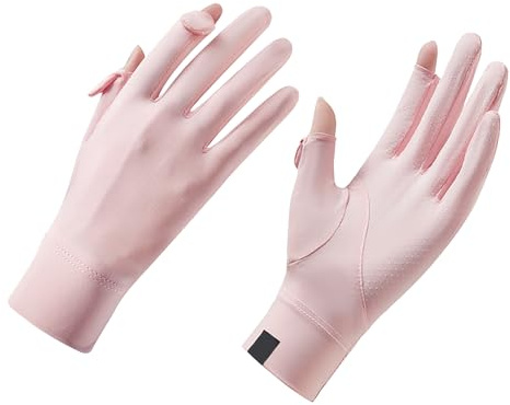 Faxianther UV Schutz Handschuhe Damen Sommer Sonnenschutz Atmungsaktiv Handschuhe Vollfinger Touchscreen Sommerhandschuhe rutschfest Fahrradhandschuhe für Wandern Radfahren Golf Angeln