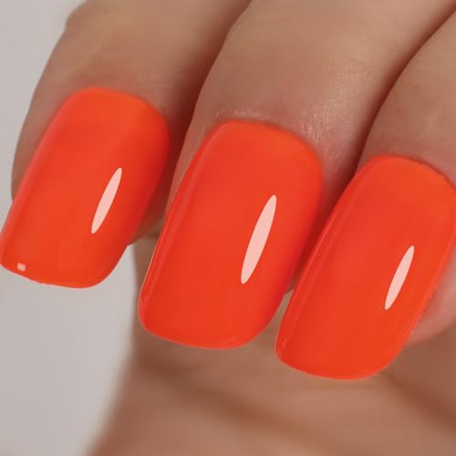 TUTUYU Neon Orangerot Gel-Nagellack, 12 ml zum Einweichen für Maniküre oder Pediküre zu Hause,Orange-roter Gel Nagellack - GP0084