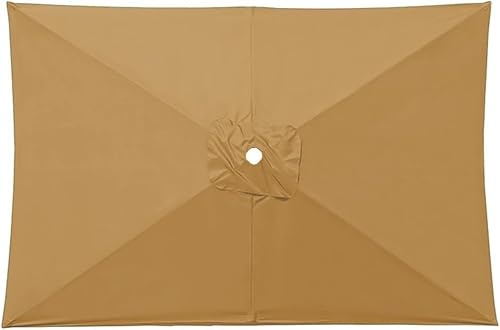 Telo Di Ricambio Ombrellone Da Esterno Copertura Di Ombrellone Rettangolare 2x3.0 Metri 6 Stecche Per Giardino Piscina Spiaggia(#1)
