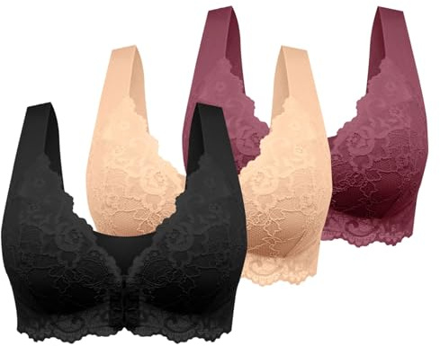 Cocila Confezione da 3 Reggiseni da Donna Senza Ferretto, Sottile Estivo Ice Comfort Top Donna Reggiseno Schiena Scoperta Tezenis Morbido di Base per Grandi Taglie Forti (R, M)